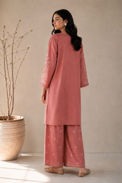 Dusty Rose Floral 3-Piece Suit