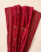 Red Floral Printed 3-Piece Frock Suit
