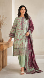 Mint Green Floral 3-Piece Suit
