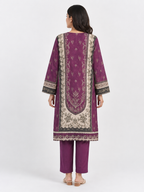 Plum Printed 3 Piece Lawn Suit