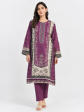 Plum Printed 3 Piece Lawn Suit